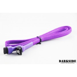 Darkside 60cm (24") SATA 3.0 180° to 180° Data Cable With Latch - Purple (DS-0976)
