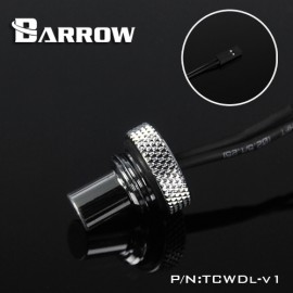 Barrow G1/4" 10K Temperature Stop / Plug Fitting - Long Version - Silver (TCWDL-V1-Silver)