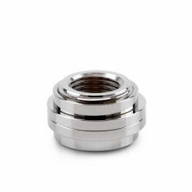 Thermal Grizzly DeltaMate Female to Female Passthrough Fitting - Gloss Nickel (TG-DM-FIT-0316)