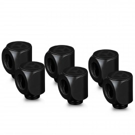 Thermal Grizzly DeltaMate Rotary Fitting - 90° - Black - 6 Pack (TG-DM-FIT-6003)