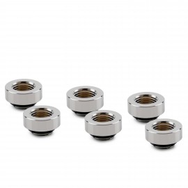 Thermal Grizzly DeltaMate 7mm Male to Female Extender Fitting - MF7 - Gloss Nickel - 6 Pack (TG-DM-FIT-6305)