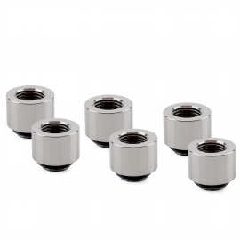 Thermal Grizzly DeltaMate 14mm Male to Female Extender Fitting - MF14 - Gloss Nickel - 6 Pack (TG-DM-FIT-6307)