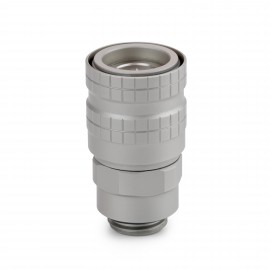 Thermal Grizzly DeltaMate Quick Disconnect Fitting | Female Coupling - Male Thread - Matte Nickel (TG-DM-QDC-0201)