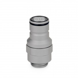 Thermal Grizzly DeltaMate Quick Disconnect Fitting | Male Coupling - Male Thread - Matte Nickel (TG-DM-QDC-0210)