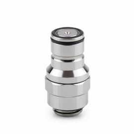 Thermal Grizzly DeltaMate Quick Disconnect Fitting | Male Coupling - Male Thread - Gloss Nickel (TG-DM-QDC-0310)