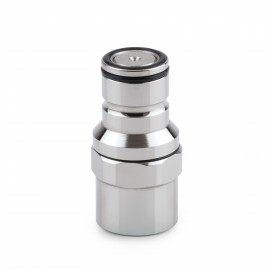 Thermal Grizzly DeltaMate Quick Disconnect Fitting | Male Coupling - Female Thread - Gloss Nickel (TG-DM-QDC-0320)