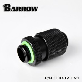 Barrow G1/4" 20mm Male to Male Extension Fitting with Micro Adjustment - Black (THDJ20-V1)