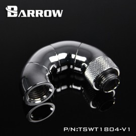 Barrow G1/4" 180 Degree Male to Female Quad Rotary Snake Adaptor - Silver (TSWT1804-V1-Silver)