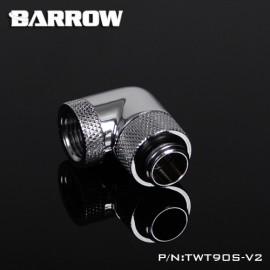 Barrow G1/4" 90 Degree Dual Rotary Adaptor Fitting - Silver (TWT90S-V2-Silver)
