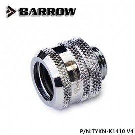 Barrow G1/4" Multi-Link Adapter - 14mm OD Rigid Tube - Silver (TYKN-K1410-V4-Silver)