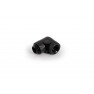 Alphacool Eiszapfen G1/4" 90° Dual Rotary Male to Female L-Connector - Black (17260) - view 1