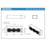 Dimension drawing: Alphacool NexXxoS XT45 Full Copper 60 mm Triple Radiator, 219 x 61.5 x 45 mm