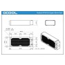 Dimension drawing: Alphacool NexXxoS XT45 Full Copper 92 mm Dual Radiator, 229 x 92 x 45 mm