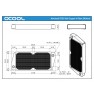 Dimension drawing: Alphacool NexXxoS ST30 Full Copper X-Flow 240 mm Radiator, 293 x 124 x 30 mm