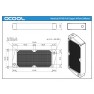 Dimension drawing: Alphacool NexXxoS XT45 Full Copper X-Flow 240 mm Radiator, 293 x 124 x 45 mm