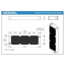 Dimension drawing: Alphacool NexXxoS XT45 Full Copper X-Flow 360 mm Radiator, 413 x 124 x 45 mm