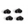 Alphacool Eiszapfen Angled Adaptor 90° Rotatable G1/4 OT to G1/4 IT - Black - Four Pack (17618) - view 1