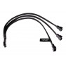 Alphacool Y-Splitter 4-Pin to 3x 4-Pin PWM Cable - 30cm - Black (18680) - view 1