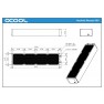 Dimension drawing: Alphacool NexXxoS Monsta 560 mm Radiator, 607 x 144 x 86 mm