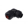Alphacool G1/4 3/8"ID x 1/2"OD 90° Revolvable Compression Fitting - Deep Black (17075) - view 1