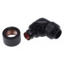 Alphacool G1/4 3/8"ID x 1/2"OD 90° Revolvable Compression Fitting - Deep Black (17075) - view 2