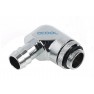 Alphacool G1/4 3/8" (10mm) 90° Revolvable Barbed Fitting with O-Ring - Chrome (17135) - view 1