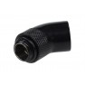 Alphacool G1/4 Revolvable 45° Male to Female Angled Adaptor - Black (17051) - view 1