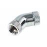 Alphacool G1/4 45° Revolvable Angled Adaptor - 2x Inner Thread - Chrome (17053) - view 1