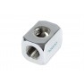 Alphacool G1/4 Round TEE Connection Terminal - Chrome (17029) - view 1