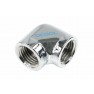 Alphacool G1/4 Female to Female L-Connector - Chrome (17041) - view 1