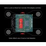 Diagram: Cuplex Kryos NEXT cooling center shifted to the area of maximum heat dissipation on a Ryzen 3000 CPU