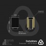 Dimension drawing: DeltaMate MF28 extender in black with a male and a female G1/4 thread and an 8 mm hex socket