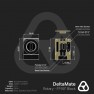 Dimension drawing: DeltaMate Rotary FF90 fitting in black with two female G1/4 threads and 8 mm hex sockets