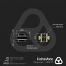 Dimension drawing: DeltaMate MM7R extender in black with two male G1/4 threads and 8 mm hex sockets