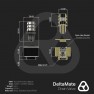 Dimension drawing: DeltaMate drain valve in black with a male G1/4 thread and an 8 mm hex socket