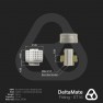 Dimension drawing: DeltaMate ST16 soft tube fitting in matte nickel with a male G1/4 thread and an 8 mm hex socket