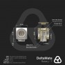 Dimension drawing: DeltaMate Rotary T fitting in matte nickel with male and female G1/4 threads and 8 mm hex sockets