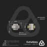 Dimension drawing: DeltaMate MM7R extender in matte nickel with two male G1/4 threads and 8 mm hex sockets
