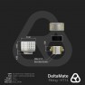 Dimension drawing: DeltaMate HT14 hard tube fitting in matte nickel with a male G1/4 thread and an 8 mm hex socket