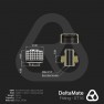 Dimension drawing: DeltaMate ST16 soft tube fitting in gloss nickel with a male G1/4 thread and an 8 mm hex socket