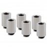 Thermal Grizzly DeltaMate 28mm Male to Female Extender Fitting - MF28 - Gloss Nickel - 6 Pack (TG-DM-FIT-6308) - view 1