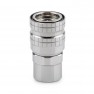 Thermal Grizzly DeltaMate Quick Disconnect Fitting | Female Coupling - Female Thread - Gloss Nickel (TG-DM-QDC-0302) - view 1